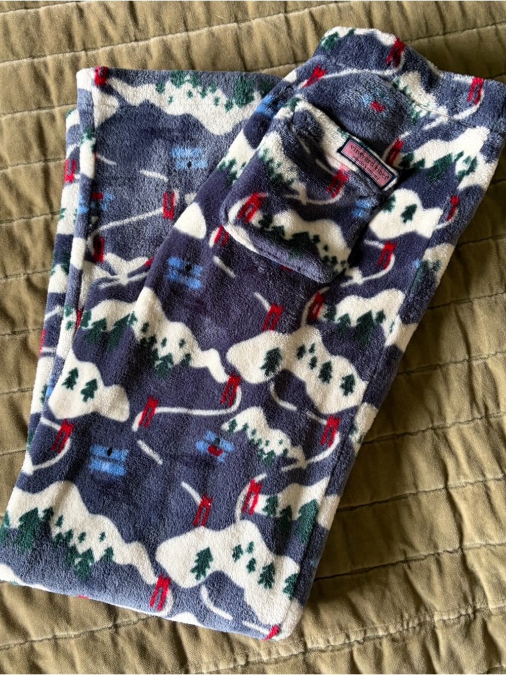 Vineyard Vines Holidays Fleece Whale Lounge Pajama Pants Size 16 Unisex PERFECT